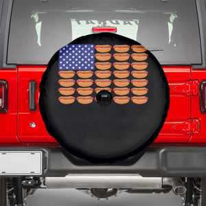 Hot Dog American Flag Spare Tire Cover Funny 4th Of July Patriotic Summer BBQ TS10 Black Print Your Wear
