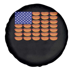 Hot Dog American Flag Spare Tire Cover Funny 4th Of July Patriotic Summer BBQ TS10 Print Your Wear