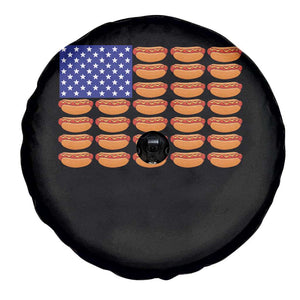Hot Dog American Flag Spare Tire Cover Funny 4th Of July Patriotic Summer BBQ TS10 Print Your Wear