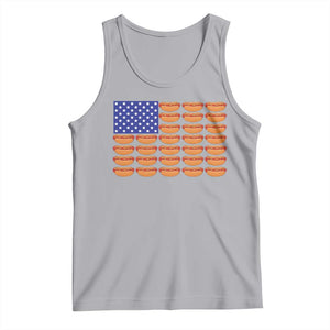 Hot Dog American Flag Tank Top Funny 4th Of July Patriotic Summer BBQ TS10 Athletic Heather Print Your Wear