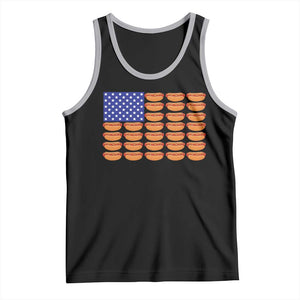 Hot Dog American Flag Tank Top Funny 4th Of July Patriotic Summer BBQ TS10 Black Athletic Heather Print Your Wear