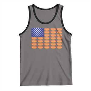Hot Dog American Flag Tank Top Funny 4th Of July Patriotic Summer BBQ TS10 Deep Heather Black Print Your Wear