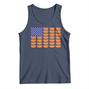 Hot Dog American Flag Tank Top Funny 4th Of July Patriotic Summer BBQ TS10 Navy Print Your Wear