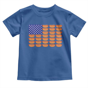 Hot Dog American Flag Toddler T Shirt Funny 4th Of July Patriotic Summer BBQ TS10 Royal Blue Print Your Wear