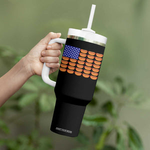 Hot Dog American Flag Tumbler With Handle Funny 4th Of July Patriotic Summer BBQ TS10 Print Your Wear