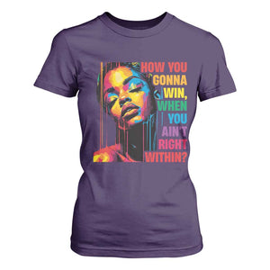 How You Gonna Win When You Aint Right Within T Shirt For Women Black History TS11 Purple Print Your Wear
