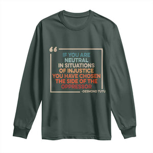 Human Rights Long Sleeve Shirt Feminist Equal Rights Social Justice TS10 Dark Forest Green Print Your Wear