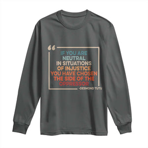 Human Rights Long Sleeve Shirt Feminist Equal Rights Social Justice TS10 Dark Heather Print Your Wear