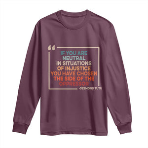 Human Rights Long Sleeve Shirt Feminist Equal Rights Social Justice TS10 Maroon Print Your Wear