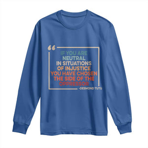 Human Rights Long Sleeve Shirt Feminist Equal Rights Social Justice TS10 Royal Blue Print Your Wear