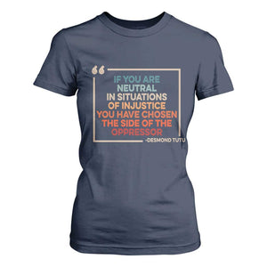Human Rights T Shirt For Women Feminist Equal Rights Social Justice TS10 Navy Print Your Wear