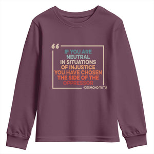 Human Rights Youth Sweatshirt Feminist Equal Rights Social Justice TS10 Maroon Print Your Wear