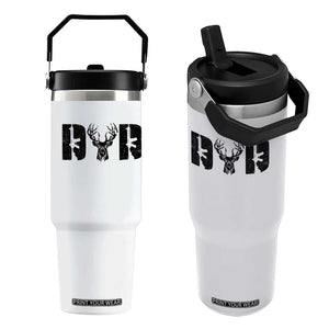 Hunting Dad Flip Straw Tumbler Fathers Day Gun Lovers Hunter Dad TS10 One Size: 30 oz White Print Your Wear