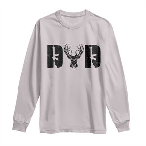Hunting Dad Long Sleeve Shirt Fathers Day Gun Lovers Hunter Dad TS10 Ice Gray Print Your Wear