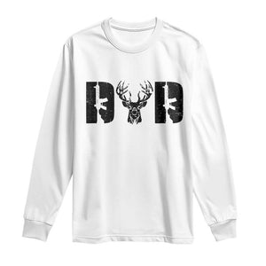 Hunting Dad Long Sleeve Shirt Fathers Day Gun Lovers Hunter Dad TS10 White Print Your Wear