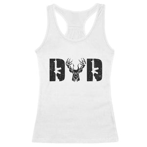 Hunting Dad Racerback Tank Top Fathers Day Gun Lovers Hunter Dad TS10 White Print Your Wear