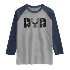 Hunting Dad Raglan Shirt Fathers Day Gun Lovers Hunter Dad TS10 Sport Gray Navy Print Your Wear