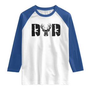 Hunting Dad Raglan Shirt Fathers Day Gun Lovers Hunter Dad TS10 White Royal Print Your Wear