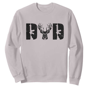 Hunting Dad Sweatshirt Fathers Day Gun Lovers Hunter Dad TS10 Ice Gray Print Your Wear