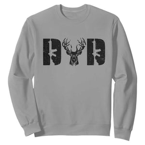 Hunting Dad Sweatshirt Fathers Day Gun Lovers Hunter Dad TS10 Sport Gray Print Your Wear