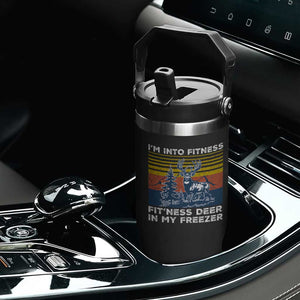 Hunting Flip Straw Tumbler I'm Into Fitness Fit'ness Deer In My Freezer Gift for Hunter TS10 Print Your Wear