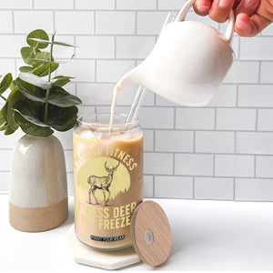 Hunting Glass Can I'm Into Fitness Fit'ness Deer In My Freezer Deer Hunter TS10 Print Your Wear