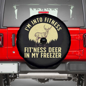 Hunting Spare Tire Cover I'm Into Fitness Fit'ness Deer In My Freezer Deer Hunter TS10 Black Print Your Wear
