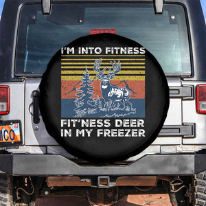 Hunting Spare Tire Cover I'm Into Fitness Fit'ness Deer In My Freezer Gift for Hunter TS10 No hole Black Print Your Wear
