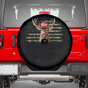 Hunting Trump Spare Tire Cover Antlers Deer Camouflage USA Flag Trump Support TS10 Black Print Your Wear