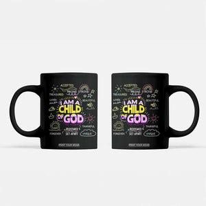 I Am A Child Of God Coffee Mug Retro Christian Jesus Faith TS02 Black Print Your Wear