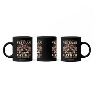 I Am A Veteran Like My Father Before Me Coffee Mug Vintage American Flag TS11 Print Your Wear