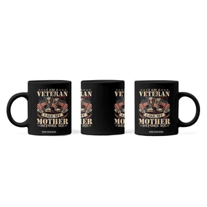 I Am A Veteran Like My Mother Before Me Coffee Mug Vintage American Flag TS11 Print Your Wear