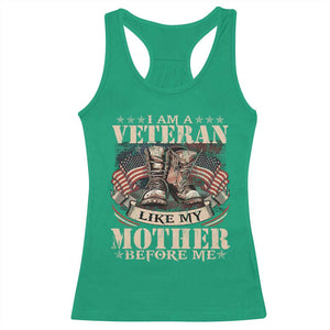 I Am A Veteran Like My Mother Before Me Racerback Tank Top Vintage American Flag TS11 Irish Green Print Your Wear