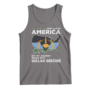 I May Live In America But My Journey Began With Gullah Geechee Tank Top Gullah Geechee Pride TS11 Deep Heather Print Your Wear