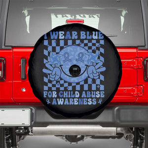 I Wear Blue For Child Abuse Awareness Month Spare Tire Cover TS11 Black Print Your Wear