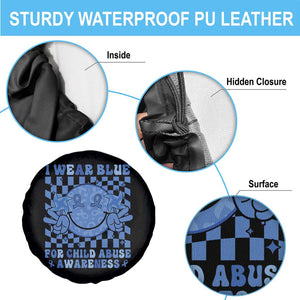 I Wear Blue For Child Abuse Awareness Month Spare Tire Cover TS11 Print Your Wear