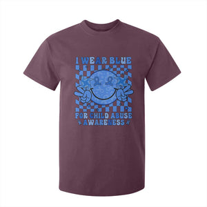 I Wear Blue For Child Abuse Awareness Month T Shirt For Kid TS11 Maroon Print Your Wear