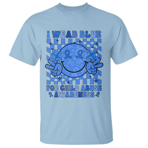 I Wear Blue For Child Abuse Awareness Month T Shirt TS11 Light Blue Print Your Wear