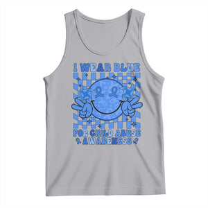 I Wear Blue For Child Abuse Awareness Month Tank Top TS11 Athletic Heather Print Your Wear