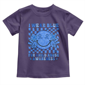 I Wear Blue For Child Abuse Awareness Month Toddler T Shirt TS11 Purple Print Your Wear