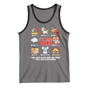 I Will Read Books On A Boat & Everywhere Reading Gifts Tank Top TS10 Deep Heather Black Print Your Wear