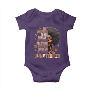 I'm The Storm Black Women Baby Onesie Juneteenth Black History Melanin TS10 Purple Print Your Wear