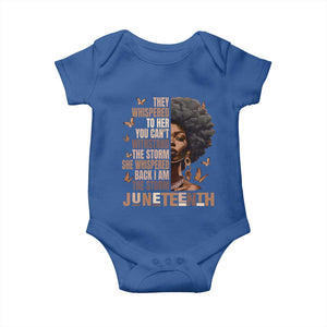I'm The Storm Black Women Baby Onesie Juneteenth Black History Melanin TS10 Royal Blue Print Your Wear