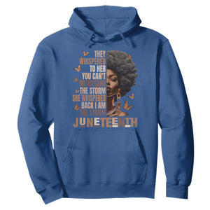 I'm The Storm Black Women Hoodie Juneteenth Black History Melanin TS10 Royal Blue Print Your Wear