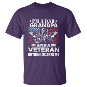 Im a Dad Grandpa and Veteran T Shirt Fearless Patriotic Military Family TS02 Purple Print Your Wear