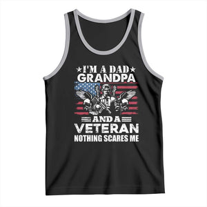 Im a Dad Grandpa and Veteran Tank Top Fearless Patriotic Military Family TS02 Black Athletic Heather Print Your Wear