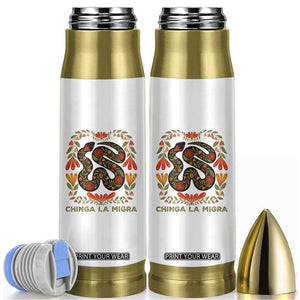Immigrant Rights Bullet Tumbler Chinga La Migra TS10 White Print Your Wear