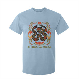 Immigrant Rights T Shirt For Kid Chinga La Migra TS10 Light Blue Print Your Wear