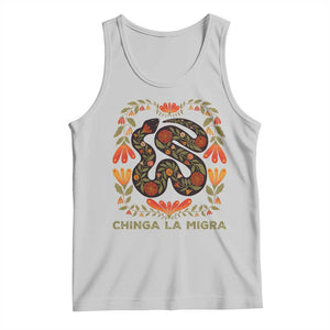 Immigrant Rights Tank Top Chinga La Migra TS10 Ash Print Your Wear