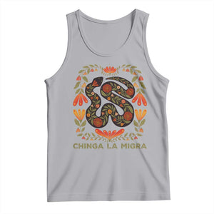 Immigrant Rights Tank Top Chinga La Migra TS10 Athletic Heather Print Your Wear